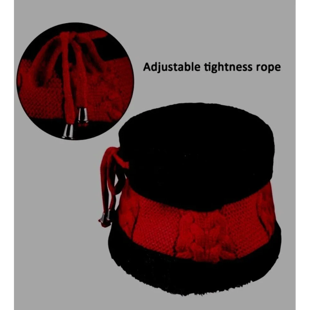 Kids Unisex Winter Knitted Beanie Cap, Warm Face Cover,‎ & Neck Scarf One Size